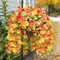 Artificial Fake Hanging Flowers Baskets for Outdoors, UV Resistant Faux Hibiscus Plants Trailing Vines Realistic Silk Spring Flowers for Planters Outside Patio Porch Balcony Garden Home Decor